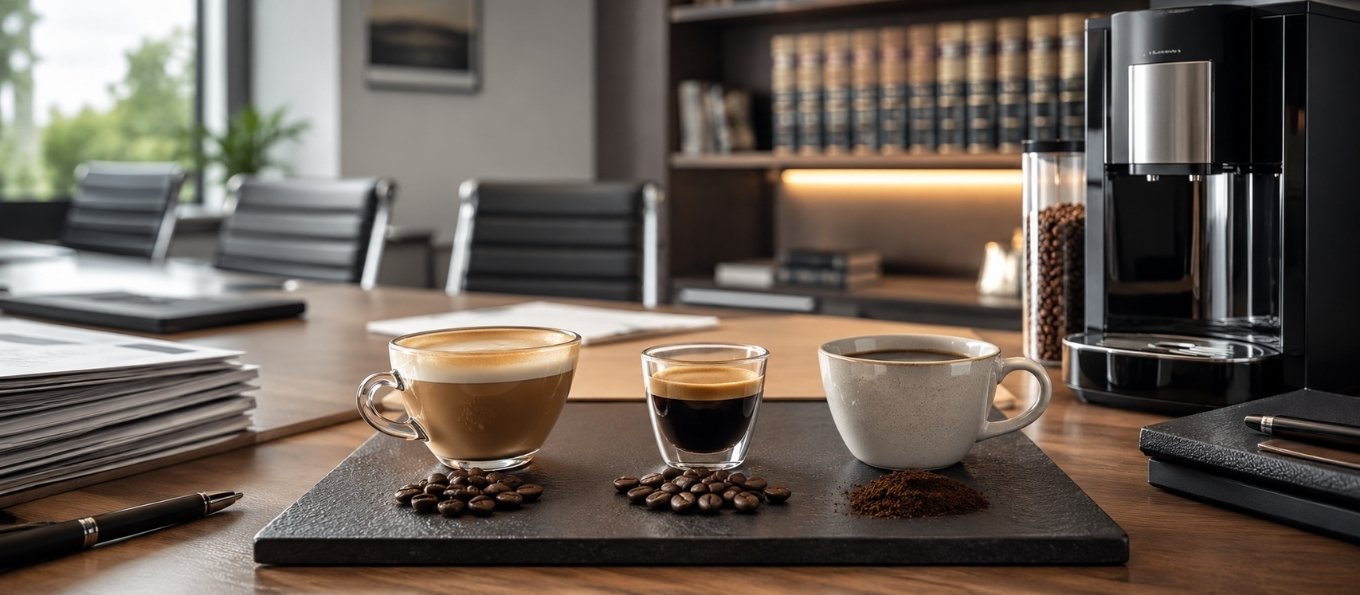 Kaffeeauswahl für Kanzleien: mild, kräftig, entkoffeiniert – so kombinierst du
