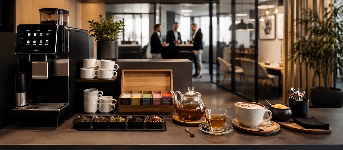 Tee und Kakao fürs Unternehmen: Das Rundum-Konzept neben Kaffee